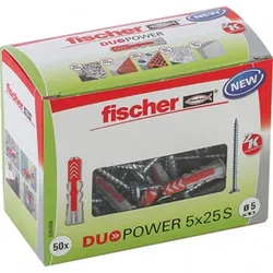 535458 Duopower 5x25 S DIY Dübel/Schraube 50 Stk