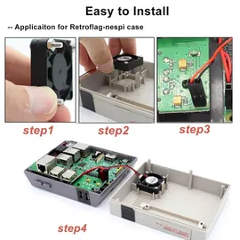 MakerHawk AZ-Delivery Aktoren 2pcs Raspberry Pi DC Bürstenlose Lüfter Kühlkörper Kühler Trennschnittstelle 3,3 V 5 V für Raspberry Pi 2B / 3B / 3B + / ...