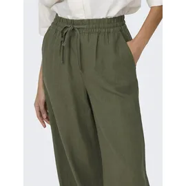 Jdy JDYSAY Linen HW Wide Pant Schlupfhose Kalamata Grün M (38)