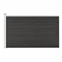 vidaXL Zaun-Set 2730 x 105 cm Grau/WPC