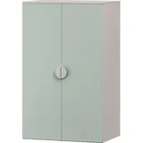[en.casa] Kinderkleiderschrank Sandnes 123x60x40 cm Weiß/Mintgrün