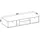 masseno TORINO Lowboard 180 cm grau MDF