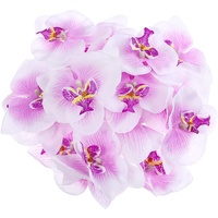 BESPORTBLE Orchideenblüten 20st Orchideen Kunstblumenkopf Realistische Orchideenblüte köpfe Hochzeitsdekoration Phalaenopsis-blütenköpfe Blumendekoration Gefälschte Orchidee Berühren