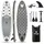 FUXTEC SUP Board Set Aufblasbares Stand Up Paddle Board 320 x 81 x 15 cm schwarz/weiß