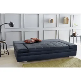 luma-home Schlafcouch Mikrofaser 2-Sitzer Grau