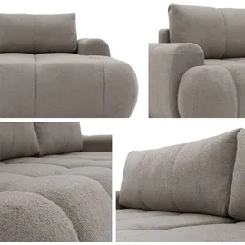 Mirjan24 Eckcouch mit Schlaffunktion 2-Sitzer Beige