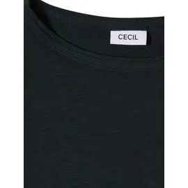 Cecil T-Shirt Slubyarn Schwarz L