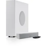 Teufel CINEBAR ONE+ Soundbar Subwoofer Bluetooth Musik Heimkino Games (Weiß)