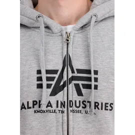 Alpha Industries Basic Reißverschlusspullover Grey Heather S