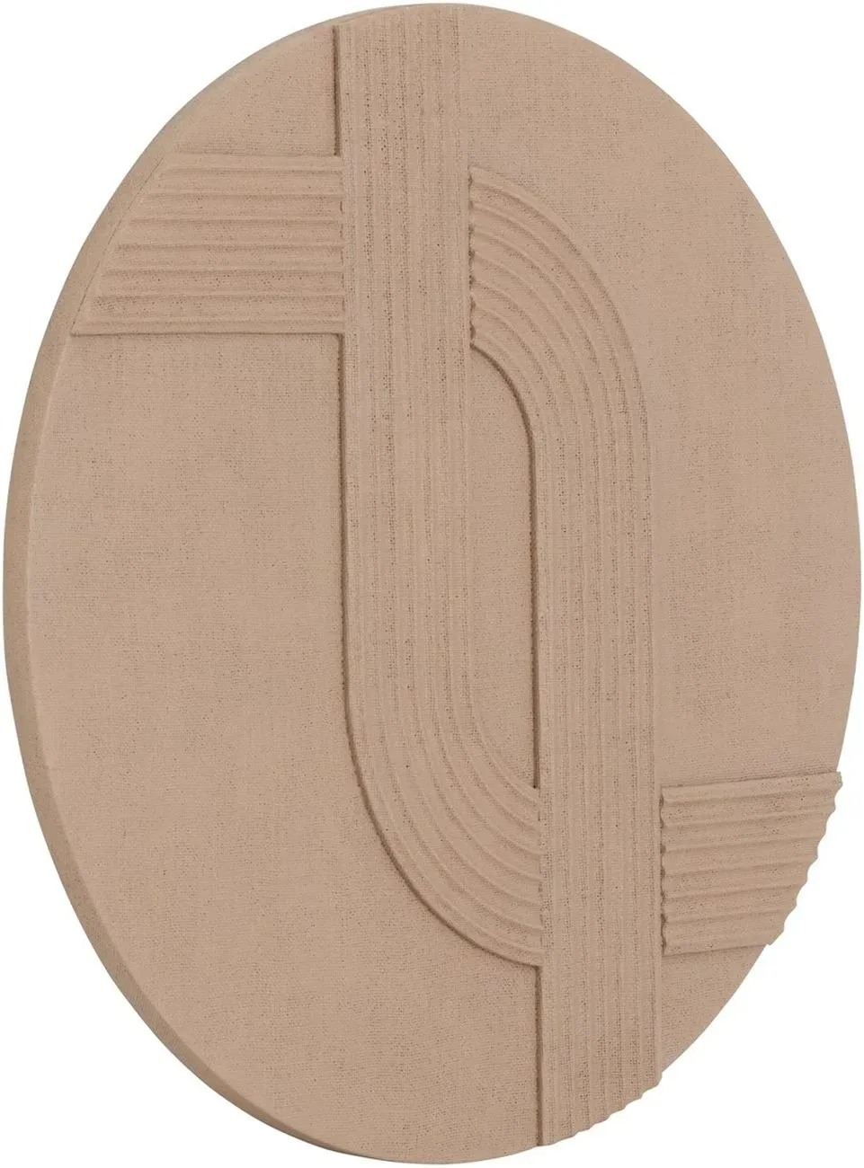 Wandpaneel Ronja aus Jute, skandinavischer Stil, naturfarben, rund Ø 86 cm, Must Living