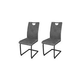 byLIVING Esszimmerstuhl Banff Webstoff anthrazit 2er Set