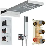 OEM Unterputz-Duscharmatur 3 in 1 Wasserfalldusche Regendusche Chrom