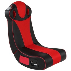 MIADOMODO Gaming Chair Soundsessel - aus Kunstleder, zusammenklappbar, mit Lautsprecher rot|schwarz
