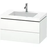 Duravit Waschtischunterschrank c-bonded L-Cube 80x48cm, 1 HL, we. matt, 2 Schub., wandhängend