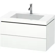 Duravit Waschtischunterschrank c-bonded L-Cube 80x48cm, 1 HL, we. matt, 2 Schub., wandhängend