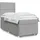 vidaXL Boxspringbett mit Matratze Hellgrau 180x200 cm Stoff
