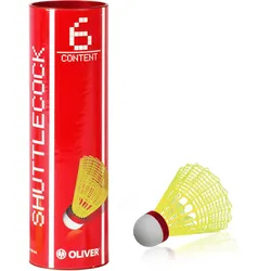 OLIVER Nylon Federbälle - Pro-Tec 5 / 6er gelb-rot rot|gelb NO SIZE