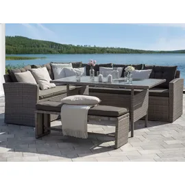 Beliani Gartentisch 145 x 80 x 74 cm Grau