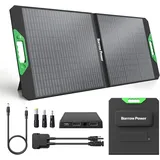 100 W tragbares Solarmodul-Set für Zuhause, faltbares Solarpanel mit 2 USB+DC