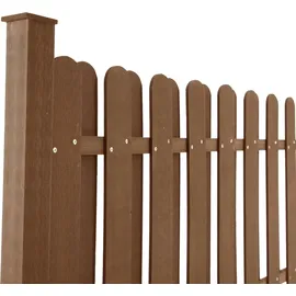 Top Multi WPC Sichtschutzelement braun mit Pfosten