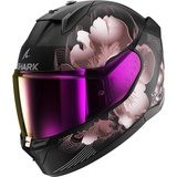 SHARK SHARK, Integraler Motorradhelm D-SWKAL 3 MAYFER Mat, Black violet gold KVQ, Größe XS