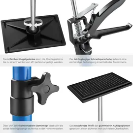 Tectake tectake® 6er-Set Türspanner, stufenlos höhenverstellbar, Belastbarkeit 30 kg je Spanner, mit Schnellspannsystem