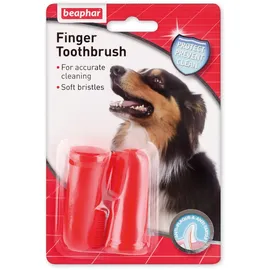 beaphar Finger-Zahnbürste 2 Stück Rot