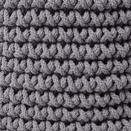 Homescapes Aufbewahrungskorb Gestrickt 42 x 42 x 37 cm grau