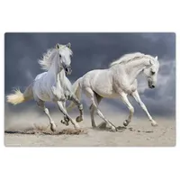 cover-your-desk.de Schreibtischunterlage – Galoppierende Pferde - weiße Schimmel“ (L)60 x (B)40 | Gr.: onesize