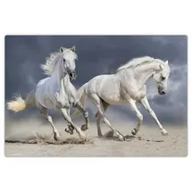 cover-your-desk.de Schreibtischunterlage – Galoppierende Pferde - weiße Schimmel“ (L)60 x (B)40 | Gr.: onesize