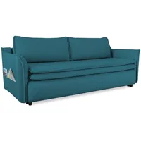 MIUFORM Schlafsofa matratze | Charming Charlie Sofa mit Schlaffunktion | Schlafsofa mit Bettkasten und Armlehnen | Sofa Bett |Wohnzimmer Schlafzimmer Gästebett (Türkis)