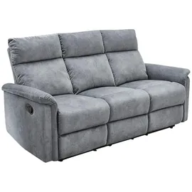 luma-home schönes für dein zuhause luma-home 3-Sitzer-Relaxsofa, Hellgrau, Textil, Füllung: Taschenfederkern, einzeln stellbar,Rechteckig, 180x100x90 cm, Wohnzimmer, Sofas & Couches, Sofas, 3-Sitzer Sofas