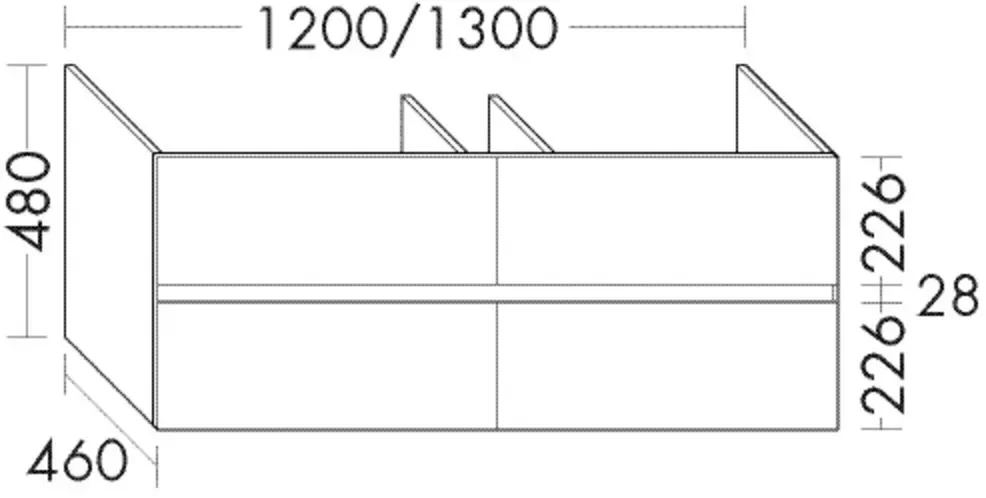 Burgbad WTU zu Ker.-WT rc40 S.L.Matt 550x1200x460 Perlgrau Solid Matt, WWKY120F6532 WWKY120F6532