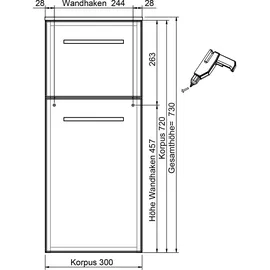 Pelipal Unterschrank 4010 30 x 73 x 33 cm Eiche Ribbeck