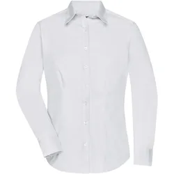 Damen Herringbone Bluse - Farbe weiß - Größe L