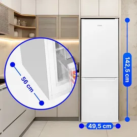 Bomann KG 7359 Kühl-Gefrierkombination (173 l, 1430 mm hoch, Weiß)
