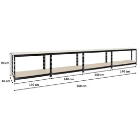 Proregal Mega Deal 4x Werkbank Tiger HxBxT 90 x 140 x 60 cm Freizeit, Heimwerken, Werkstatt, Werkbänke