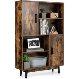 Costway Bücherschrank 80 x 24 x 120 cm Braun