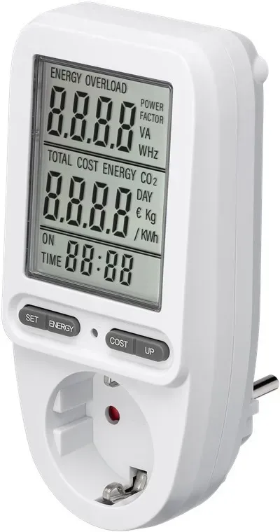 Digitales Energiekostenmessgerät Pro, zur Messung des Stromverbrauchs und Stromkosten von elektrischen Haushaltsgeräten
