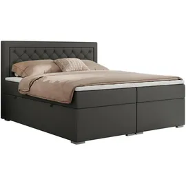 MKS Boxbett, JASIR 160/200 - Dunkelgrau Kunstleder - H4