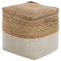 Beliani Pouf beige 44 x 44 cm KIRAMA