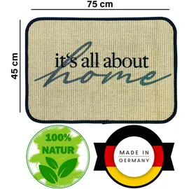 WohnDirect Fußmatte ECO-SISAL 1 in Dunkelgrün, | Gr.: 45 x 75 cm,