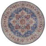 Nouristan Teppich »Anthea«, rund, Orientalisch, Orient, Vintage, Wohnzimmer, Schlafzimmer, Esszimmer, blau