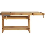 Sjöbergs Hobelbank »Original 1900«, BxHxL: 66,2 x 90 x 190,8 cm, Buchenholz, mit 6 Bankhaken - braun