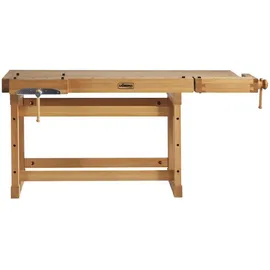 Sjöbergs Hobelbank »Original 1900«, BxHxL: 66,2 x 90 x 190,8 cm, Buchenholz, mit 6 Bankhaken - braun