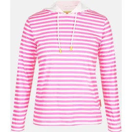 salzhaut Hoodie Streifen Pink/Weiß XXL