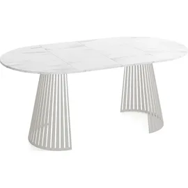 WFL GROUP Esstisch Ø 100 cm grau-beige