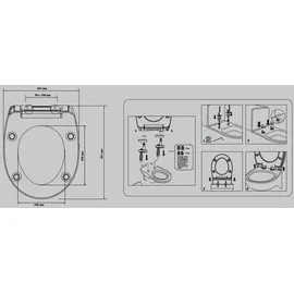 Primaster WC-Sitz mit Absenkautomatik Austin Weiß