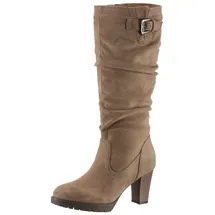 aniston shoes Stiefel mit Raffungen am slouchy Schaft - NEUE KOLLEKTION, Gr. 40, beige, , 874519-40