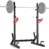 Vevor Squat Stand Power Rack, multifunktionaler Langhantelständer mit Haken, Aufbewahrungsaufsatz für Hantelscheiben, verstellbare freie Bankdrückständer, maximale Belastung 600 Pfund, Stahl-Übungs-Sq